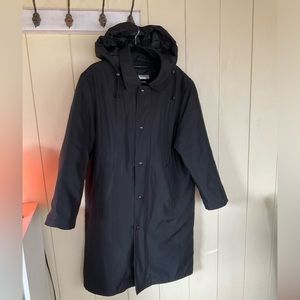 LINDEN GREY, duffle hood coat, Black, Size M-S